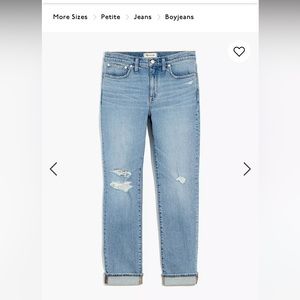Madewell High rise slim boyfriend jeans